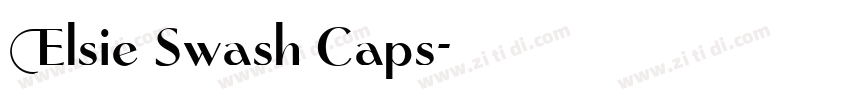 Elsie Swash Caps字体转换